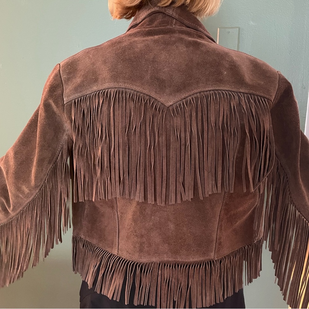 Schott Genuine American Vintage Suede Fringe Jacket